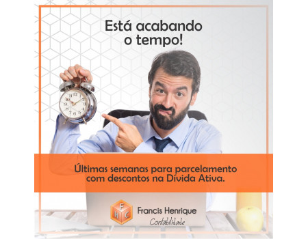 Últimas semanas para parcelamento com descontos na Dívida Ativa