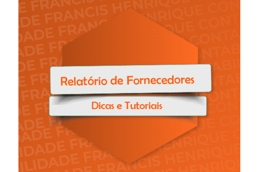 Relatório de fornecedores  