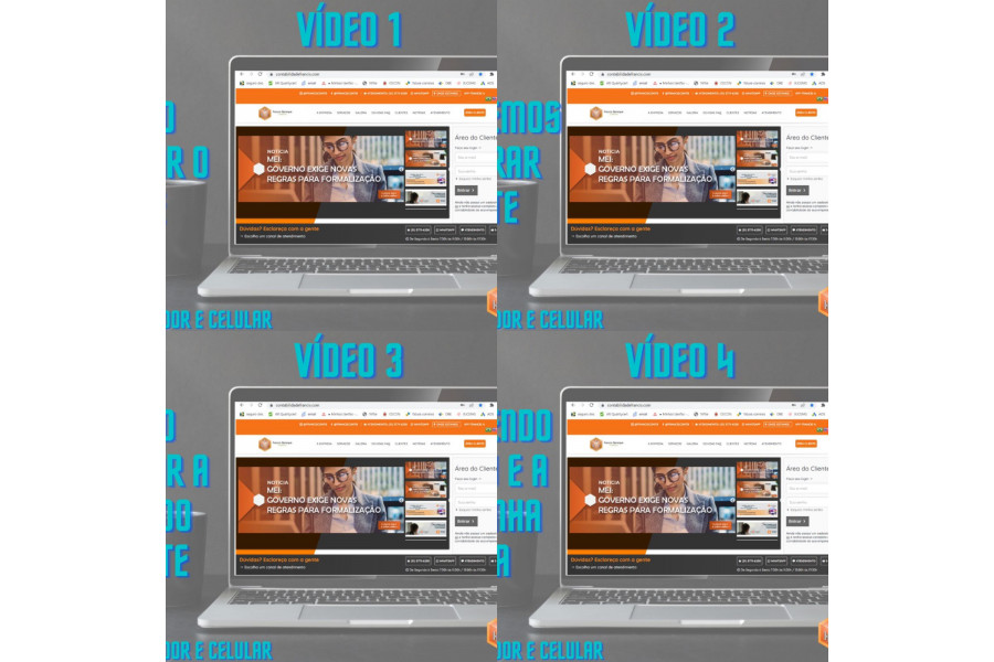 VÍDEOS INFORMATIVOS - SITE ÁREA DO CLIENTE 