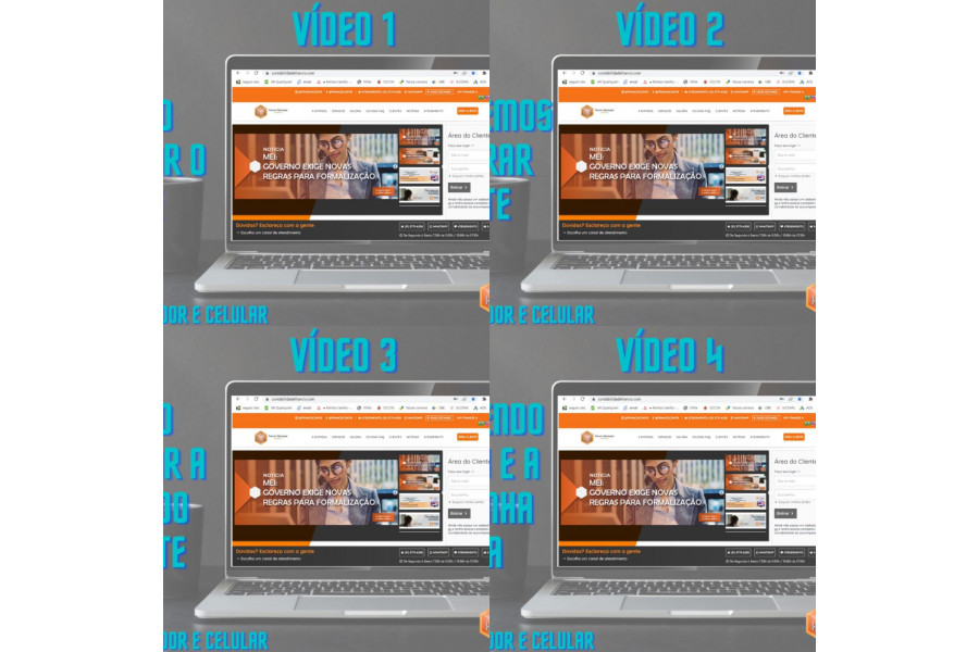 VÍDEOS INFORMATIVOS - SITE ÁREA DO CLIENTE 