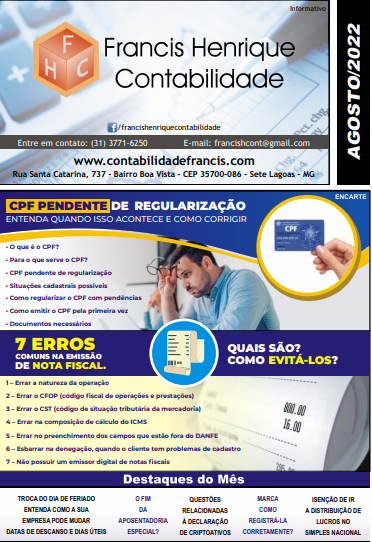 INFORMATIVO  AGOSTO 2022