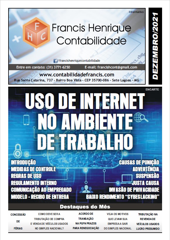 INFORMATIVO DEZEMBRO 2021